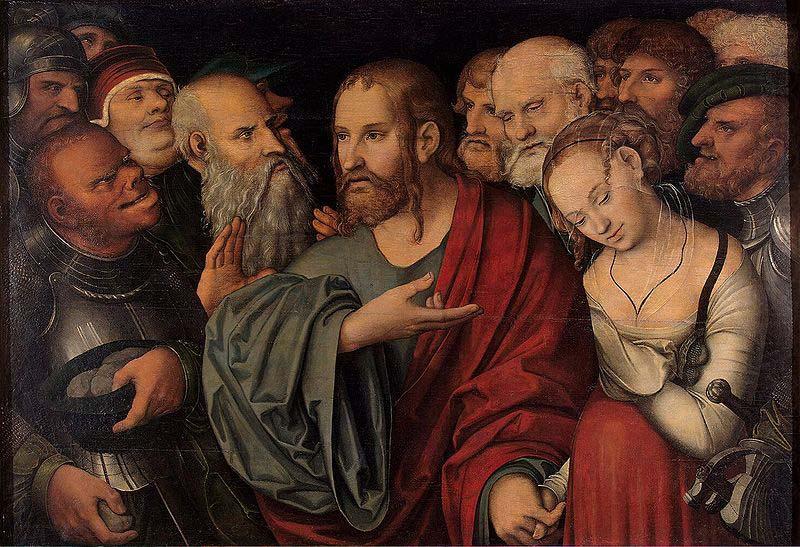 Christ and the Woman Taken in Adultery, Lucas Cranach the Younger